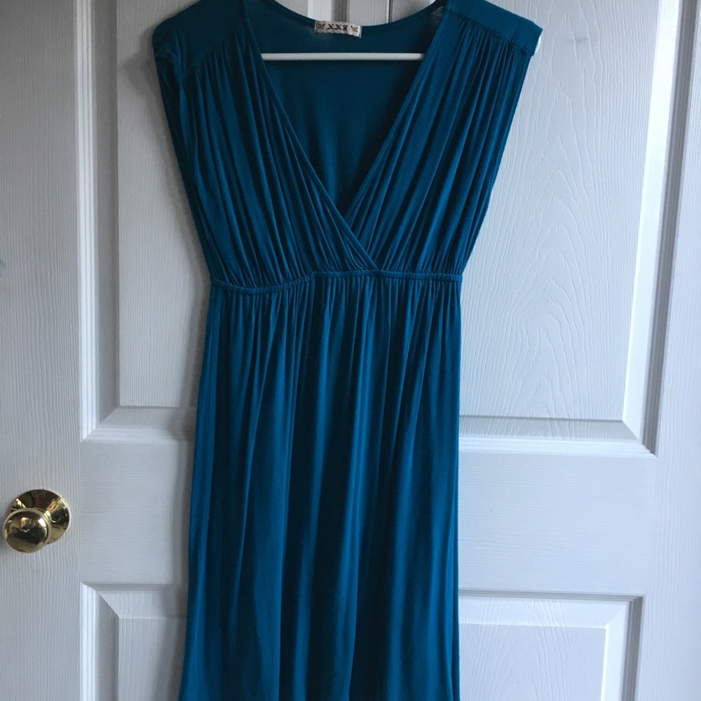 Forever 21 dress! Beautiful! Dark teal! Small - Picture 1 of 2